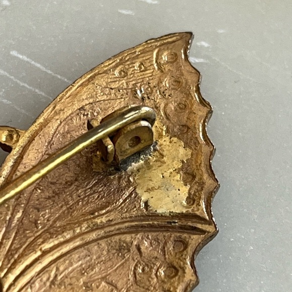 Art Deco Antique Butterfly Pin Brooch - Picture 7 of 8